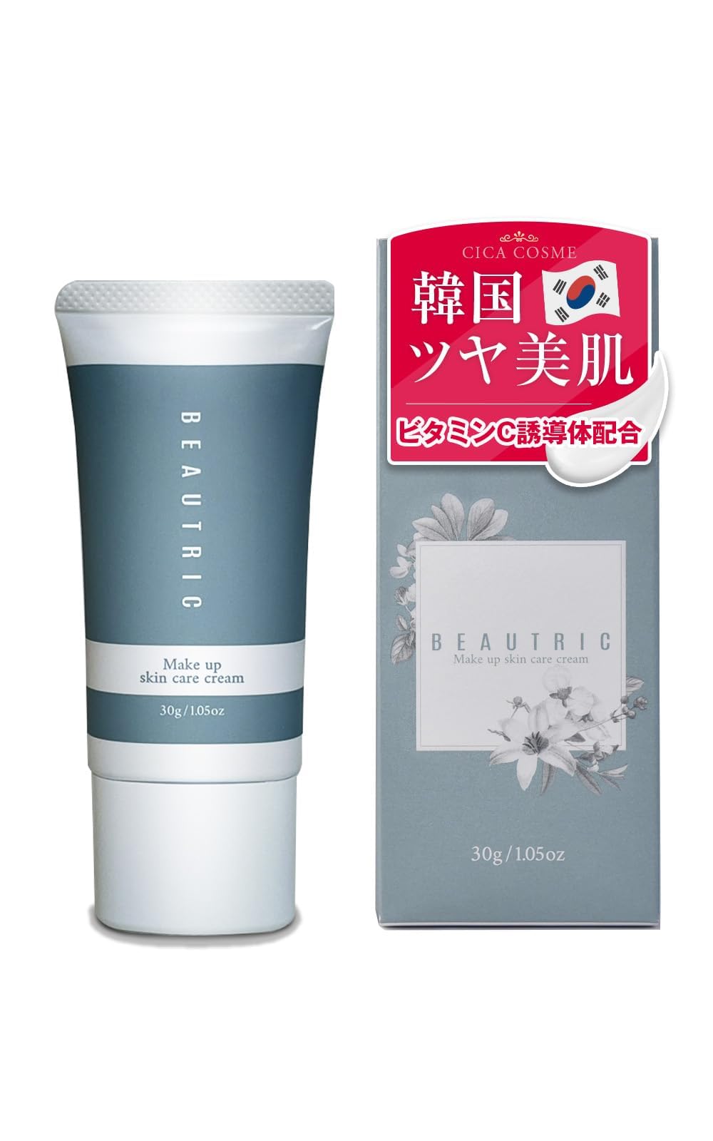 【 韓国 美女のようなツヤ肌に】 ミレム ビュートリック シカ 配合 透明ファンデーション 30g [ 韓国コスメ ツボクサエキス トーンアップ コントロールカラー 保湿 スキンケア ] (30g×1本)